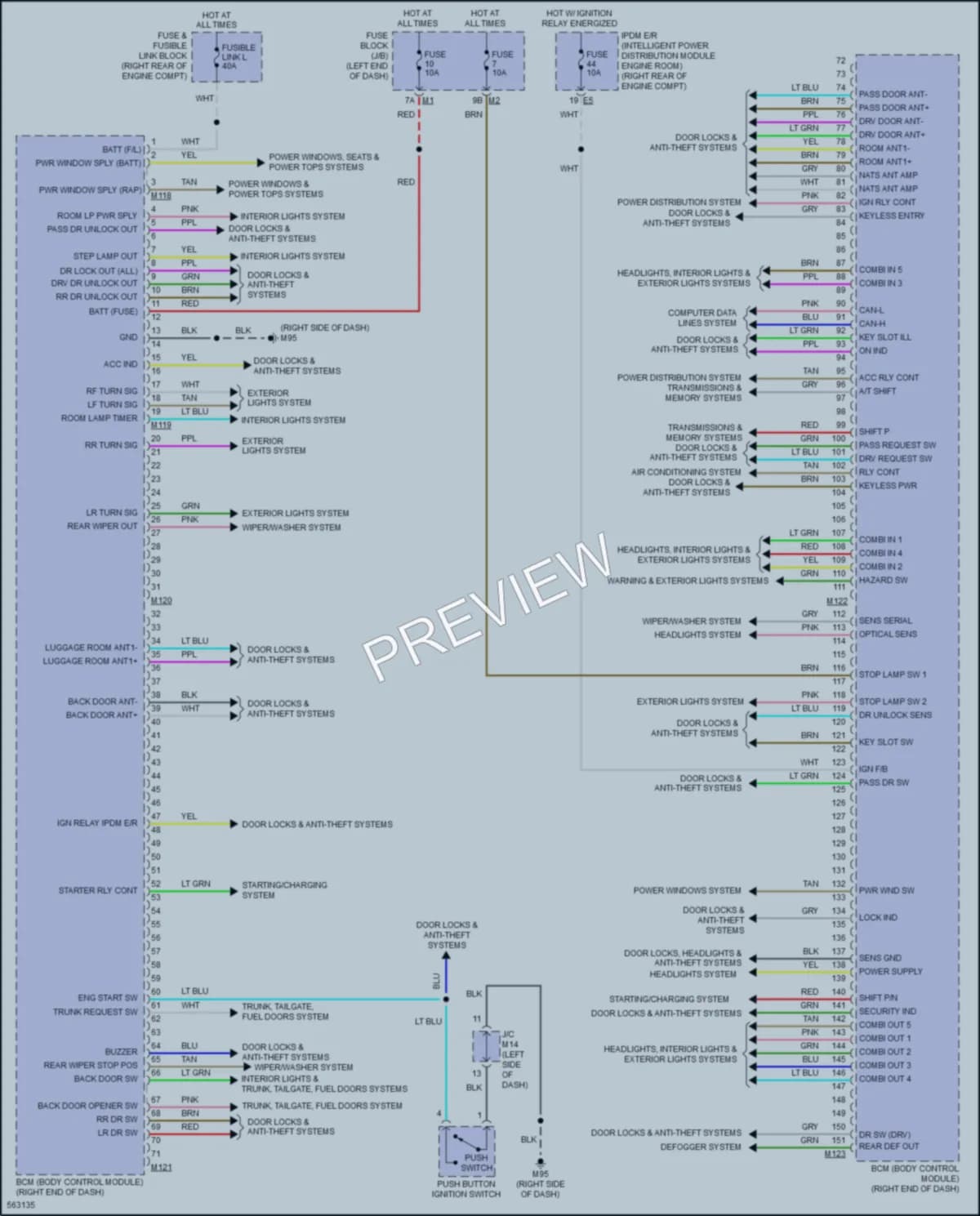2017 Infiniti QX70 Body Control Modules wiring diagram preview