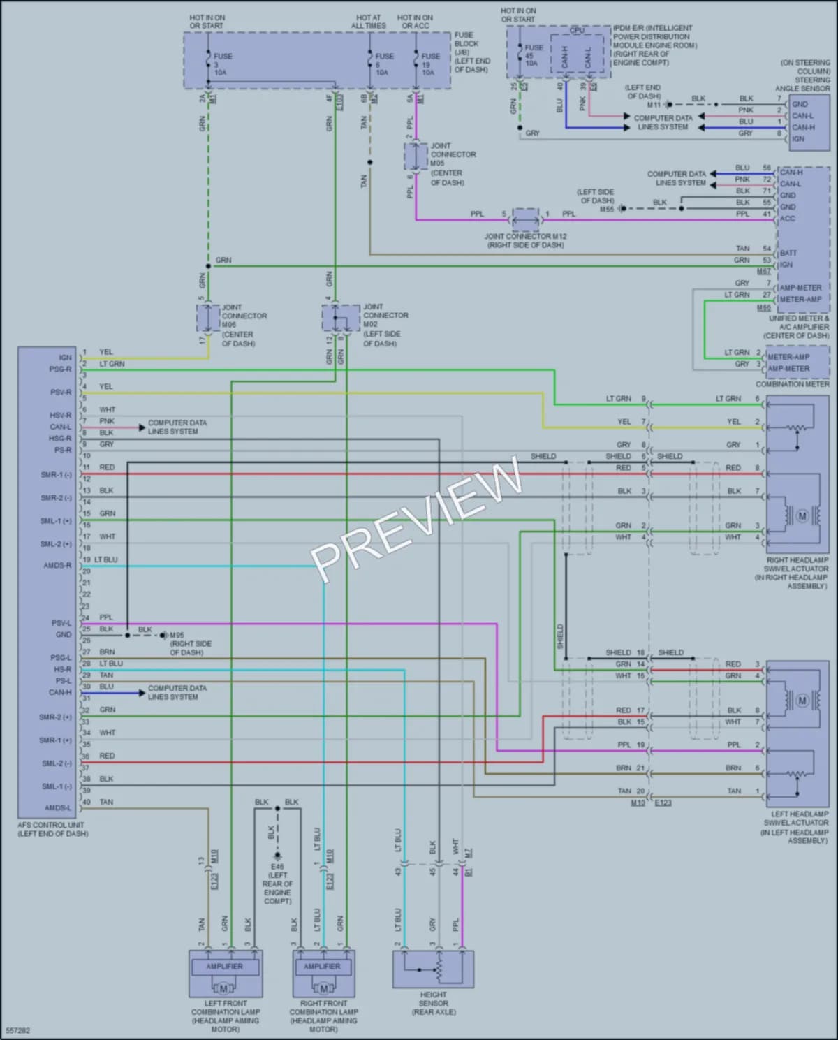 2017 Infiniti QX70 Headlights wiring diagram preview