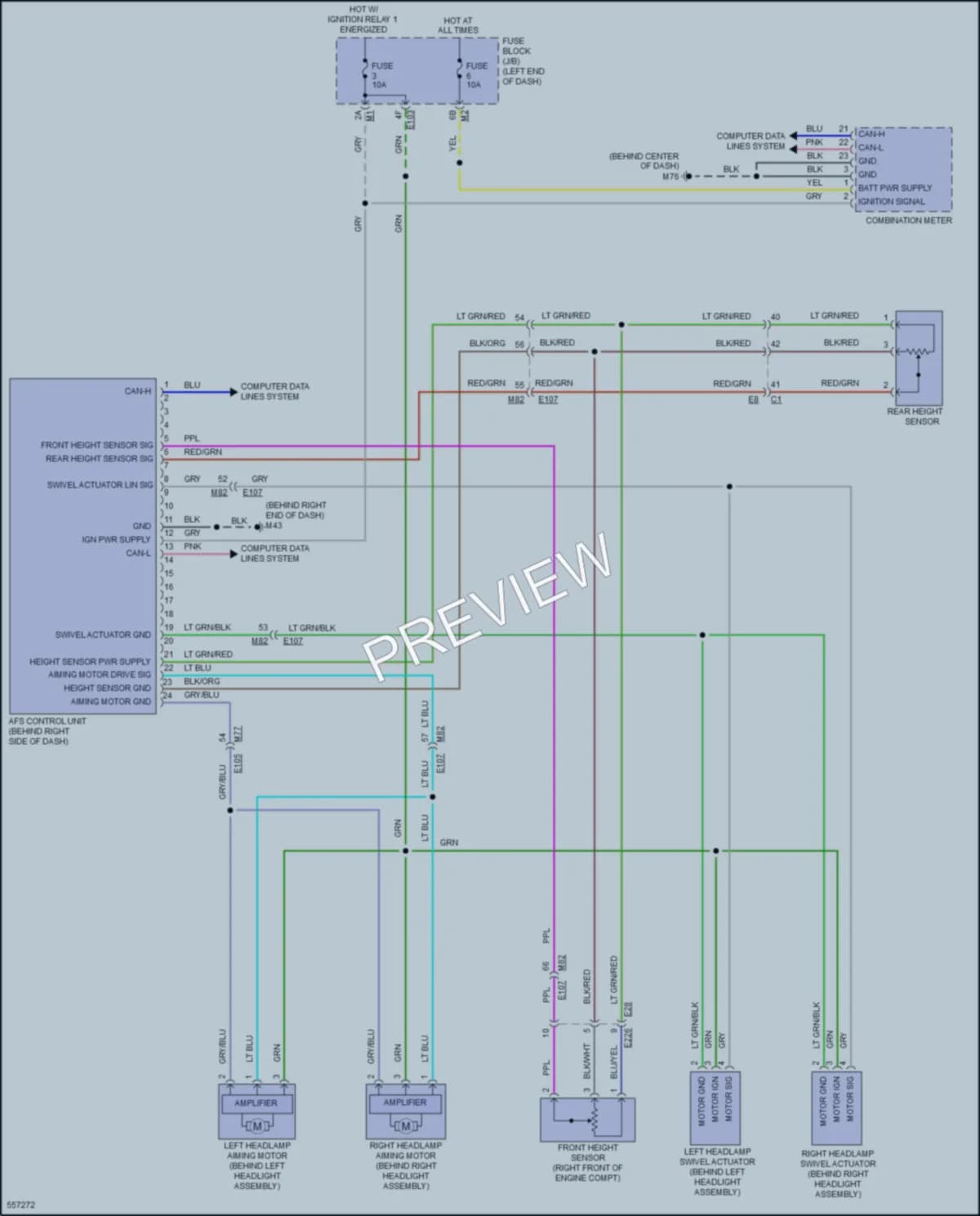 2017 Infiniti QX80 Headlights wiring diagram preview