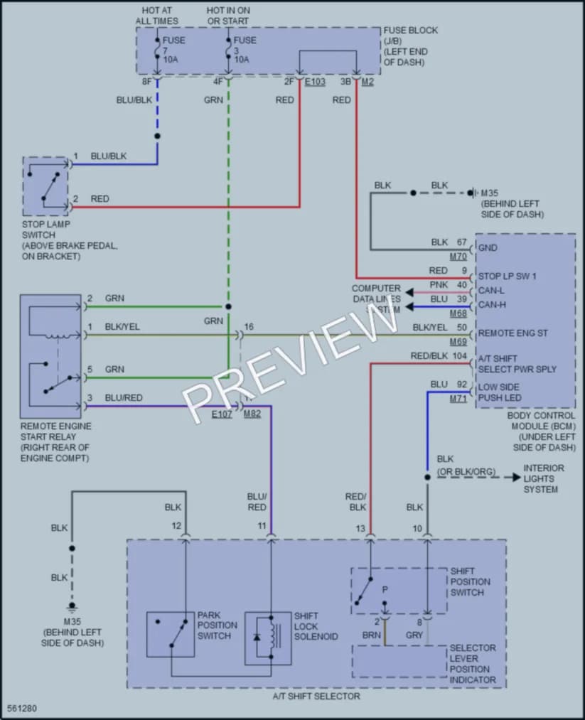 2017 Infiniti QX80 Shift Interlock wiring diagram preview