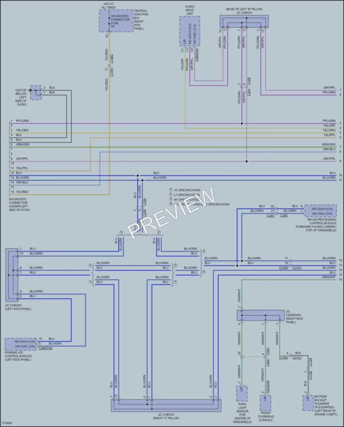 2017 Jaguar FPace Computer Data Lines wiring diagram preview