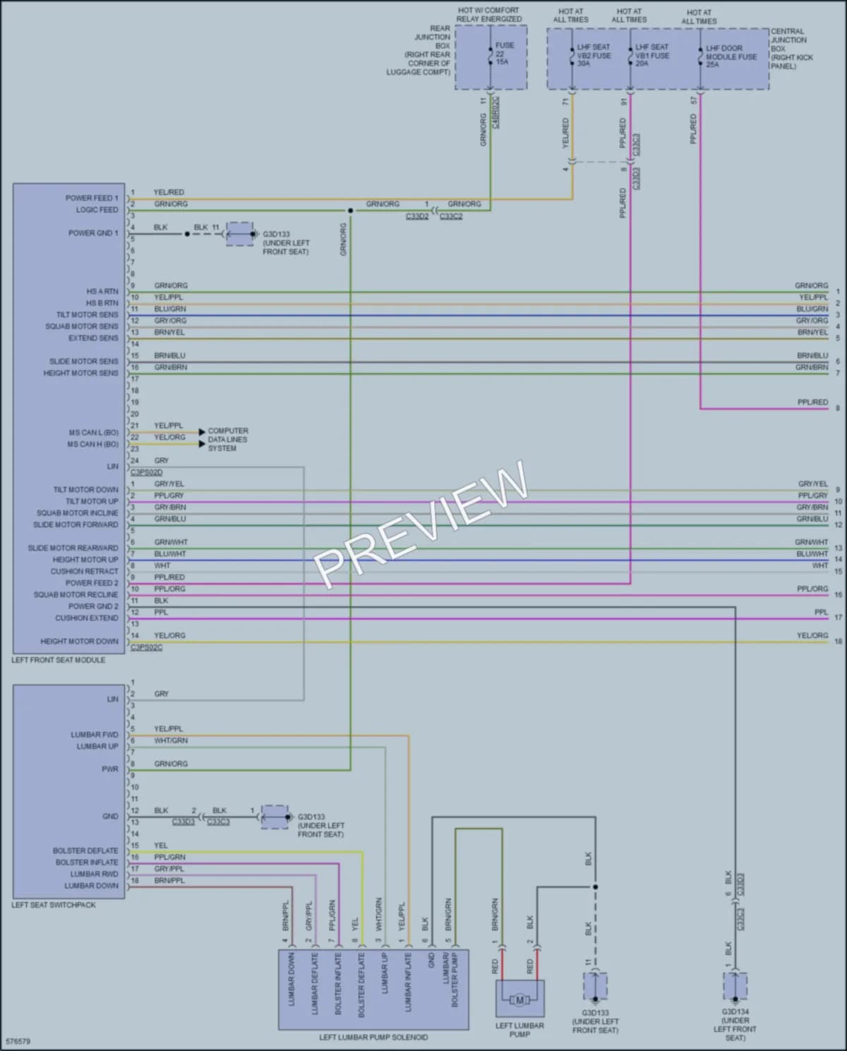 2017 Jaguar FPace Memory Systems wiring diagram preview