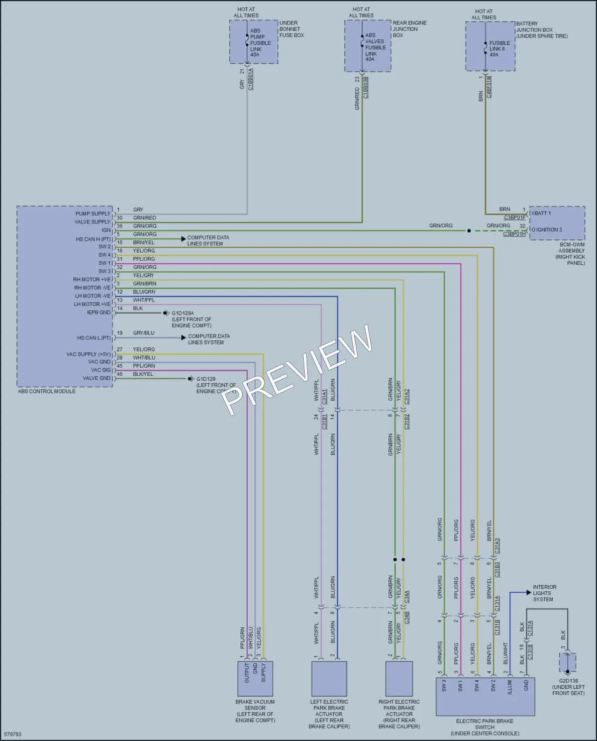 2017 Jaguar FPace Shift Interlock wiring diagram preview