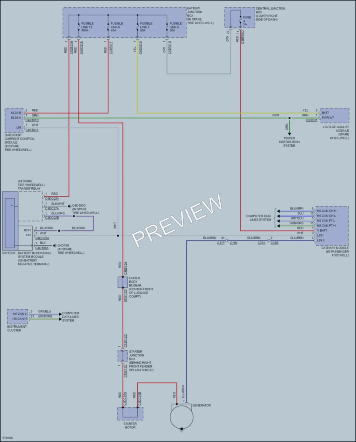 2017 Jaguar FType Starting Charging wiring diagram preview