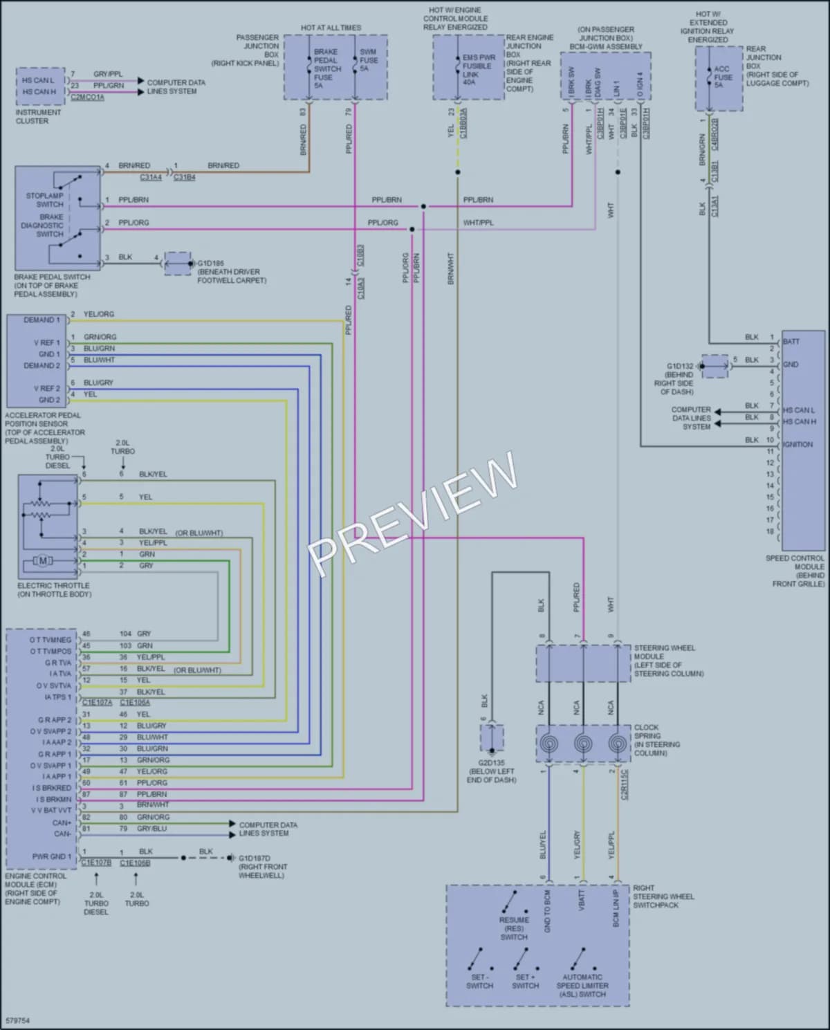 2017 Jaguar XE Cruise Control wiring diagram preview