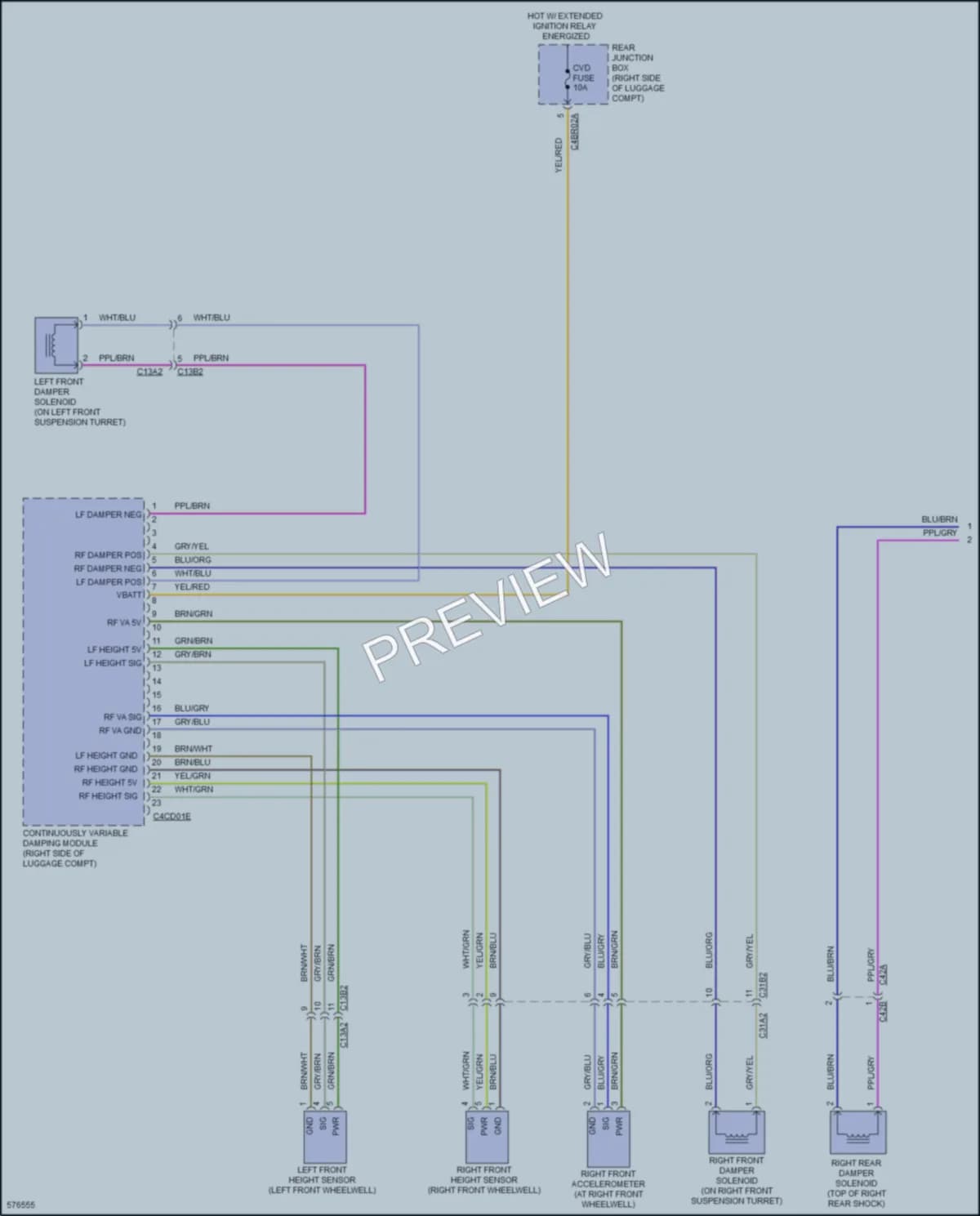 2017 Jaguar XE Electronic Suspension wiring diagram preview