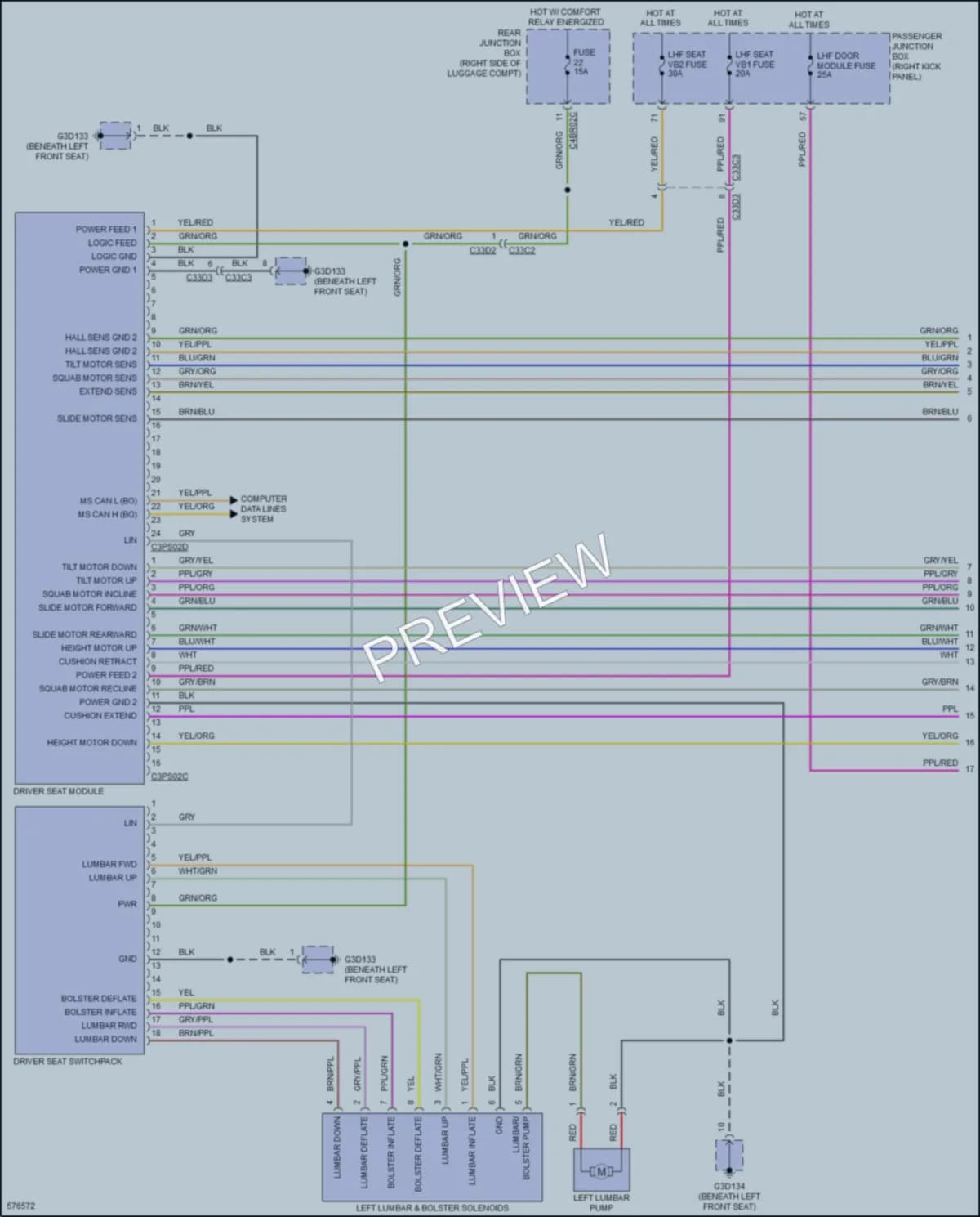 2017 Jaguar XE Memory Systems wiring diagram preview