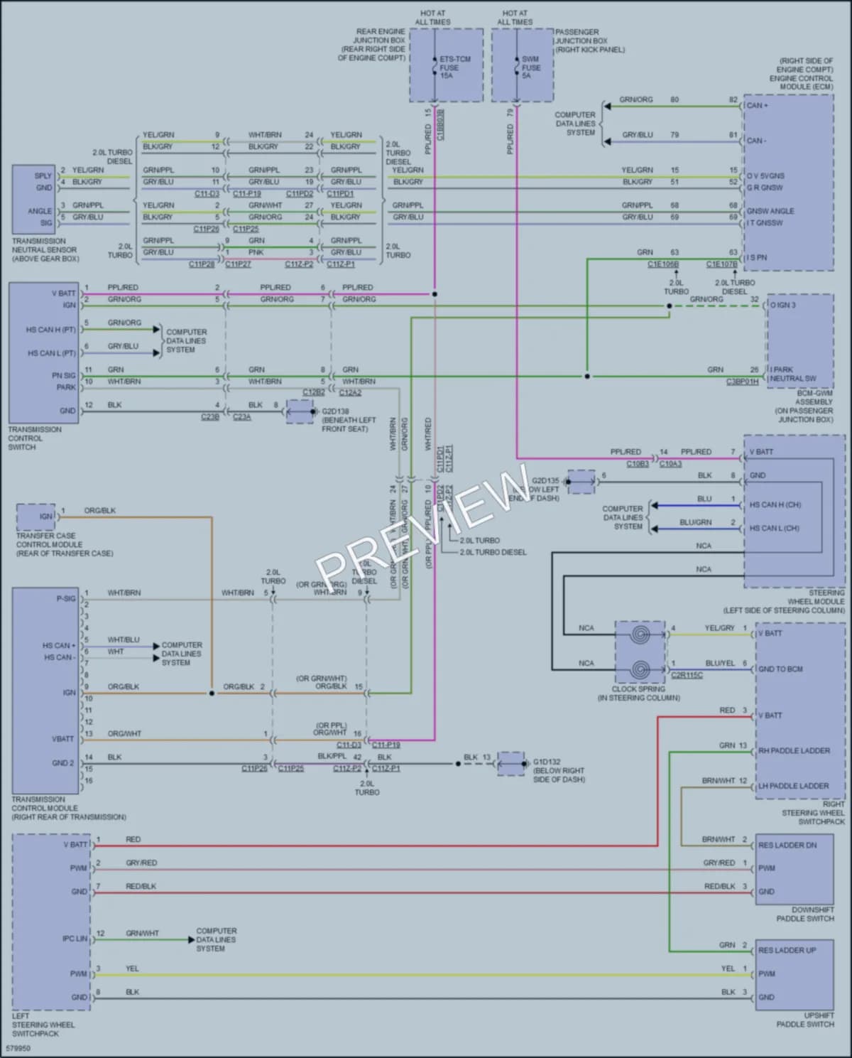 2017 Jaguar XE Transmission wiring diagram preview