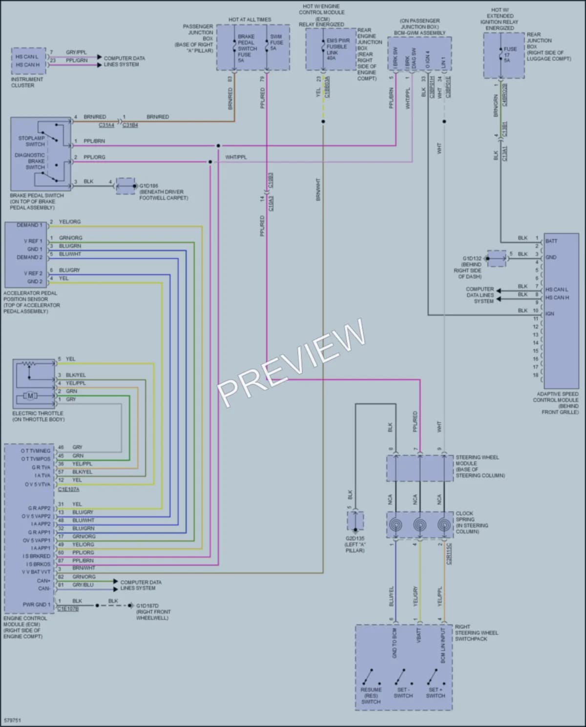 2017 Jaguar XF Cruise Control wiring diagram preview