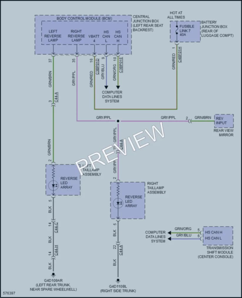 2017 Jaguar XJLSupercharged Exterior Lights wiring diagram preview