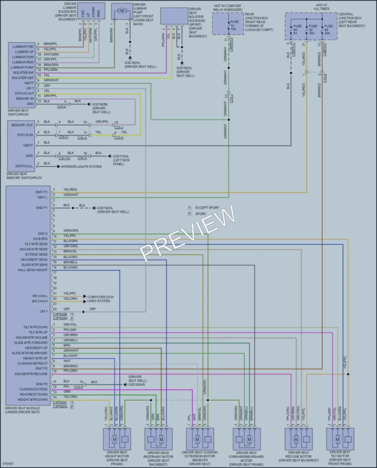 2017 Jaguar XJLSupercharged Memory Systems wiring diagram preview