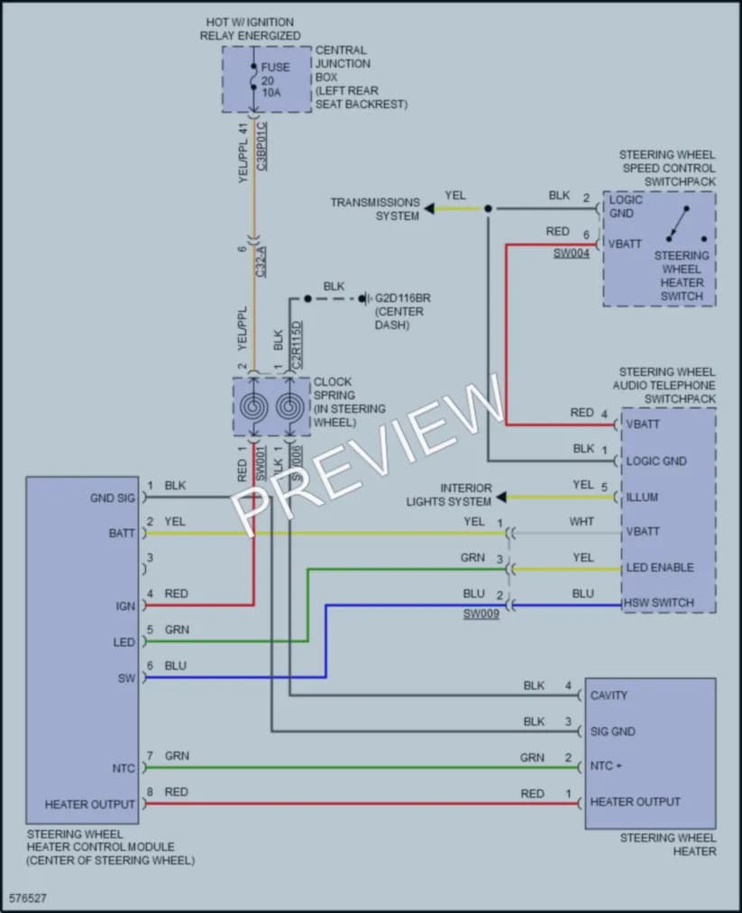 2017 Jaguar XJPortfolio Power Seats wiring diagram preview