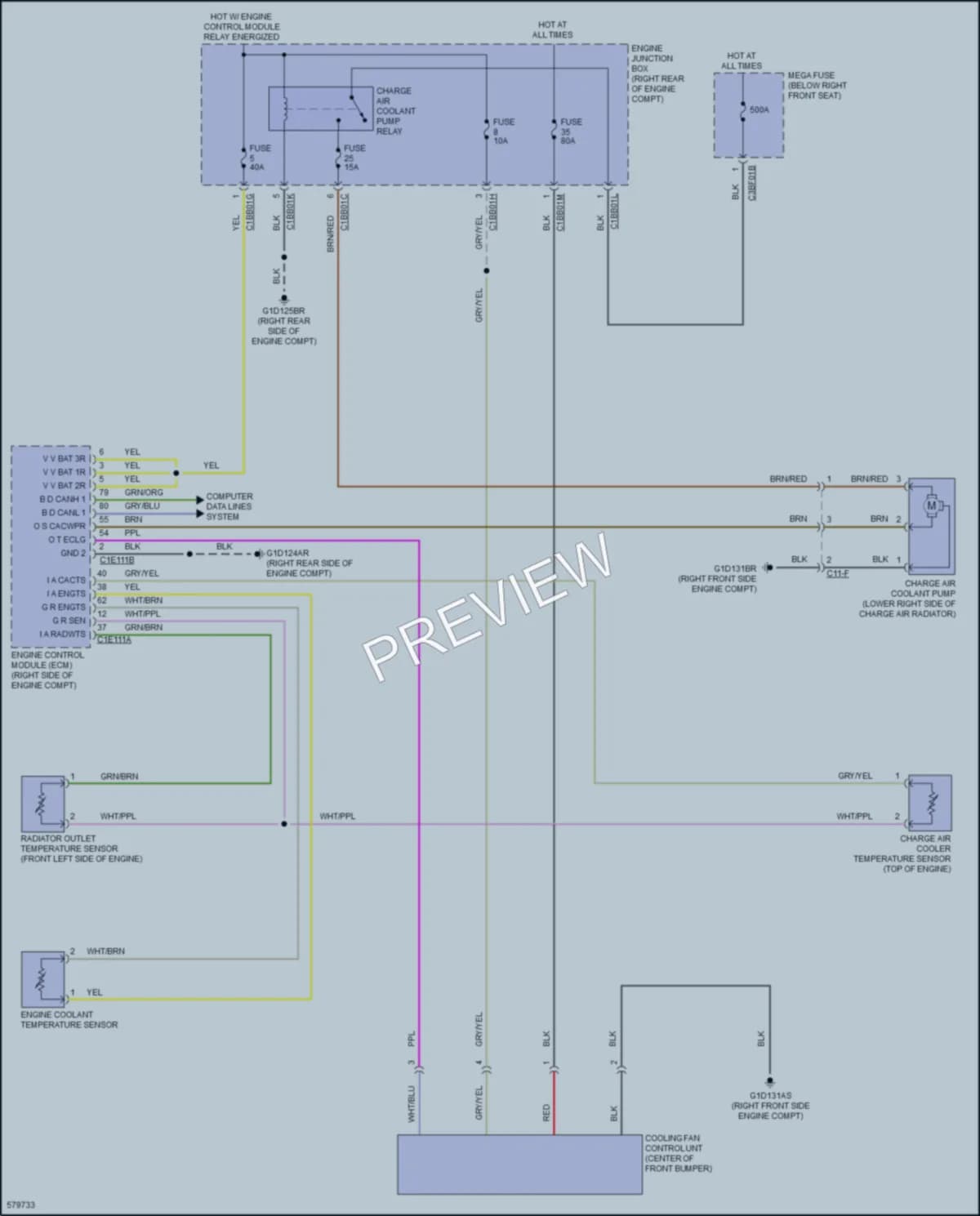 2017 Jaguar XJRSport Cooling Fan wiring diagram preview
