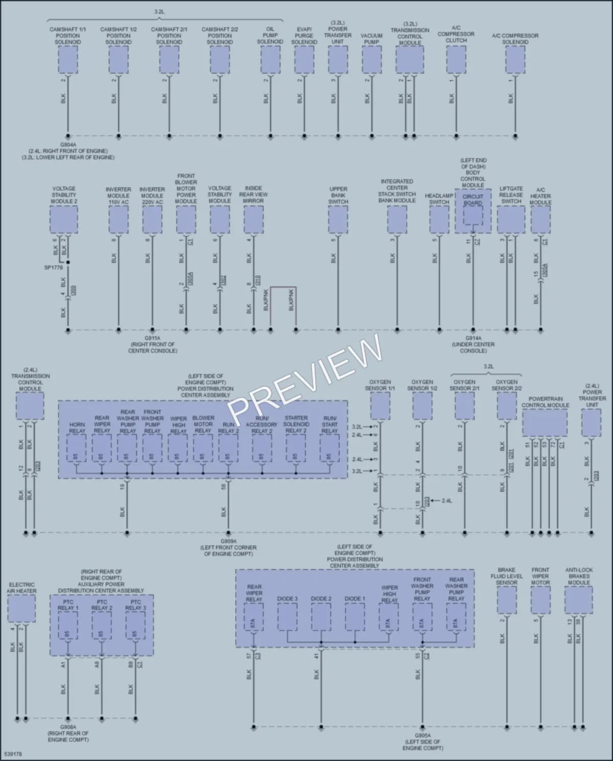 2017 Jeep Cherokee Ground Distribution wiring diagram preview