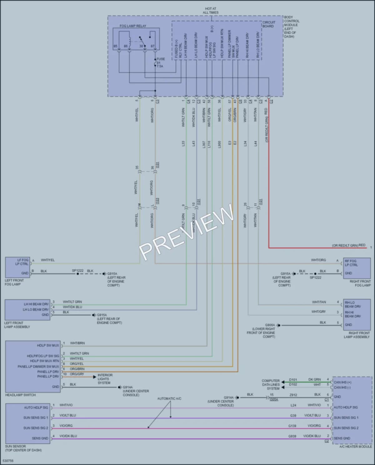 2017 Jeep Cherokee Headlights wiring diagram preview