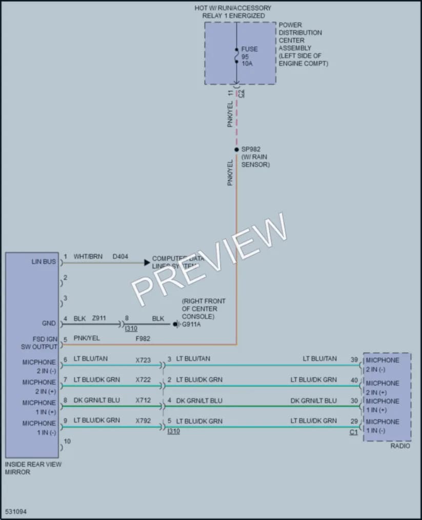 2017 Jeep Cherokee Power Mirrors wiring diagram preview