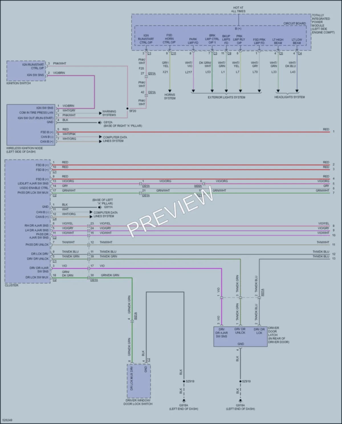 2017 Jeep Compass Anti Theft wiring diagram preview