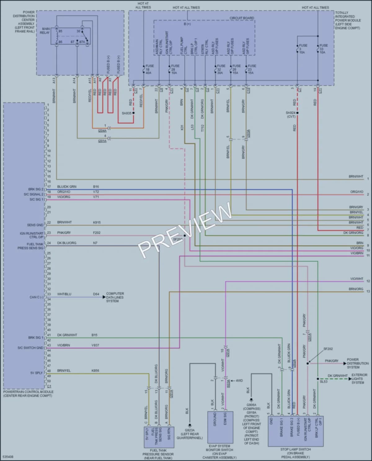 2017 Jeep Compass Engine Performance wiring diagram preview
