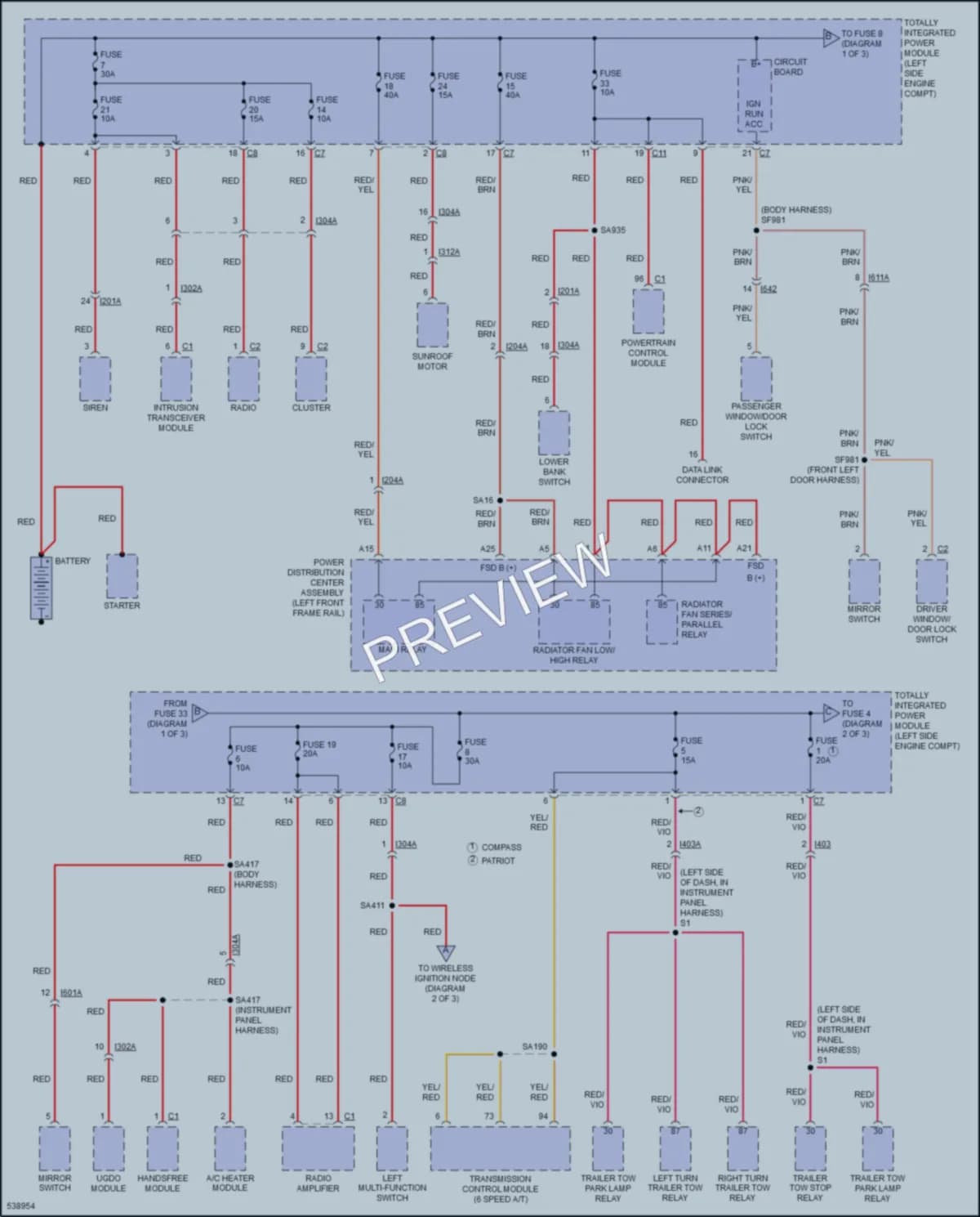 2017 Jeep Compass Power Distribution wiring diagram preview