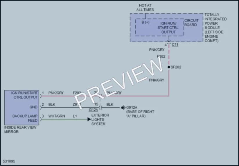 2017 Jeep Compass Power Mirrors wiring diagram preview