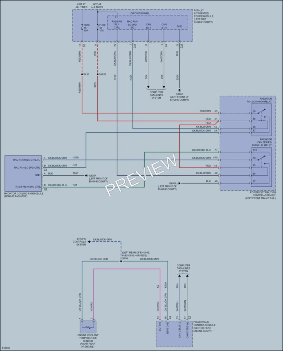 2017 Jeep CompassNew Cooling Fan wiring diagram preview