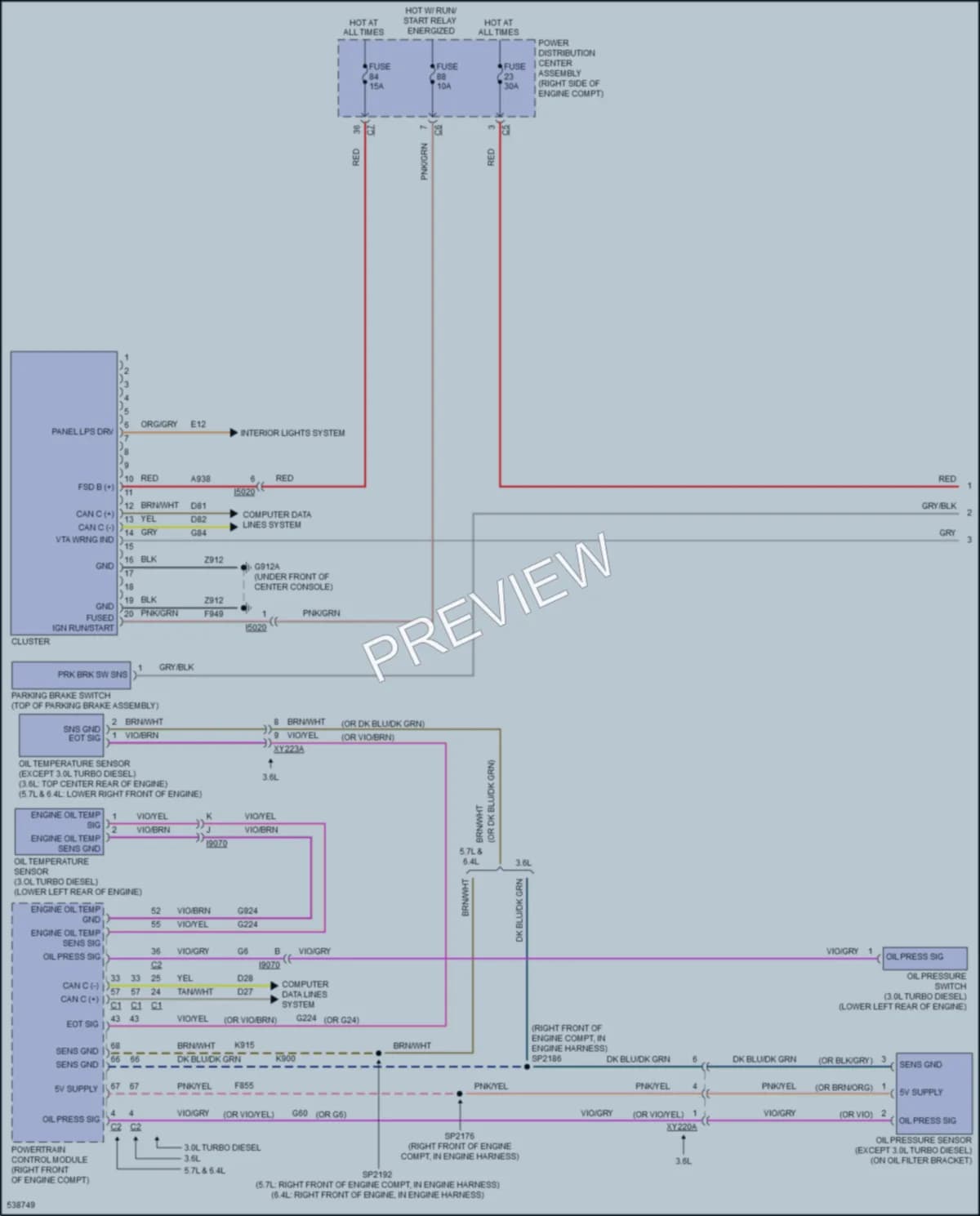 2017 Jeep GrandCherokee Instrument Cluster wiring diagram preview