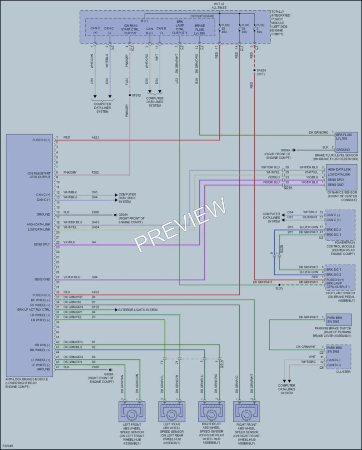 2017 Jeep Patriot Anti Lock Brakes wiring diagram preview
