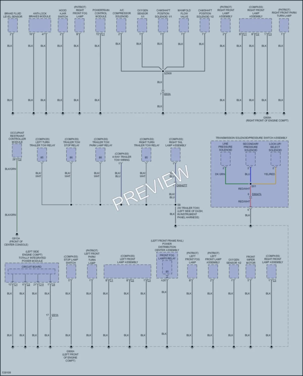 2017 Jeep Patriot Ground Distribution wiring diagram preview
