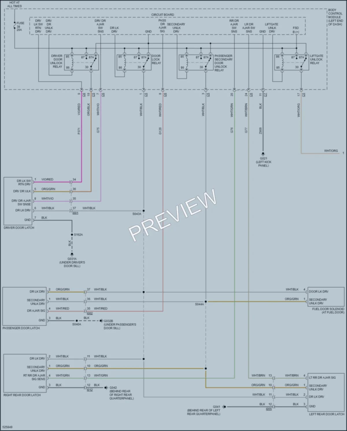 2017 Jeep Renegade Anti Theft wiring diagram preview