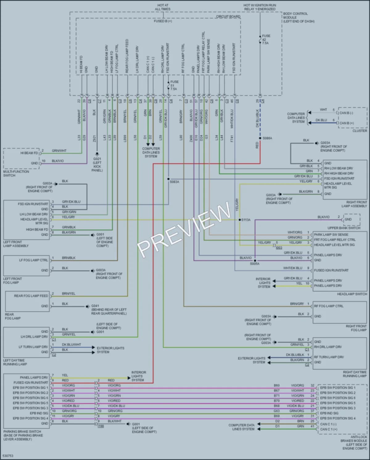 2017 Jeep Renegade Headlights wiring diagram preview