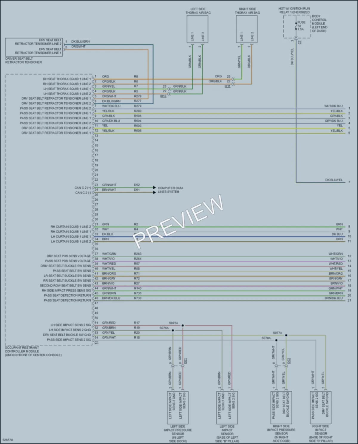 2017 Jeep Renegade Supplemental Restraints wiring diagram preview