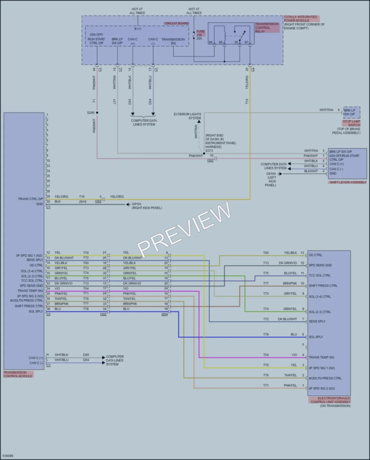 2017 Jeep Wrangler Transmission wiring diagram preview