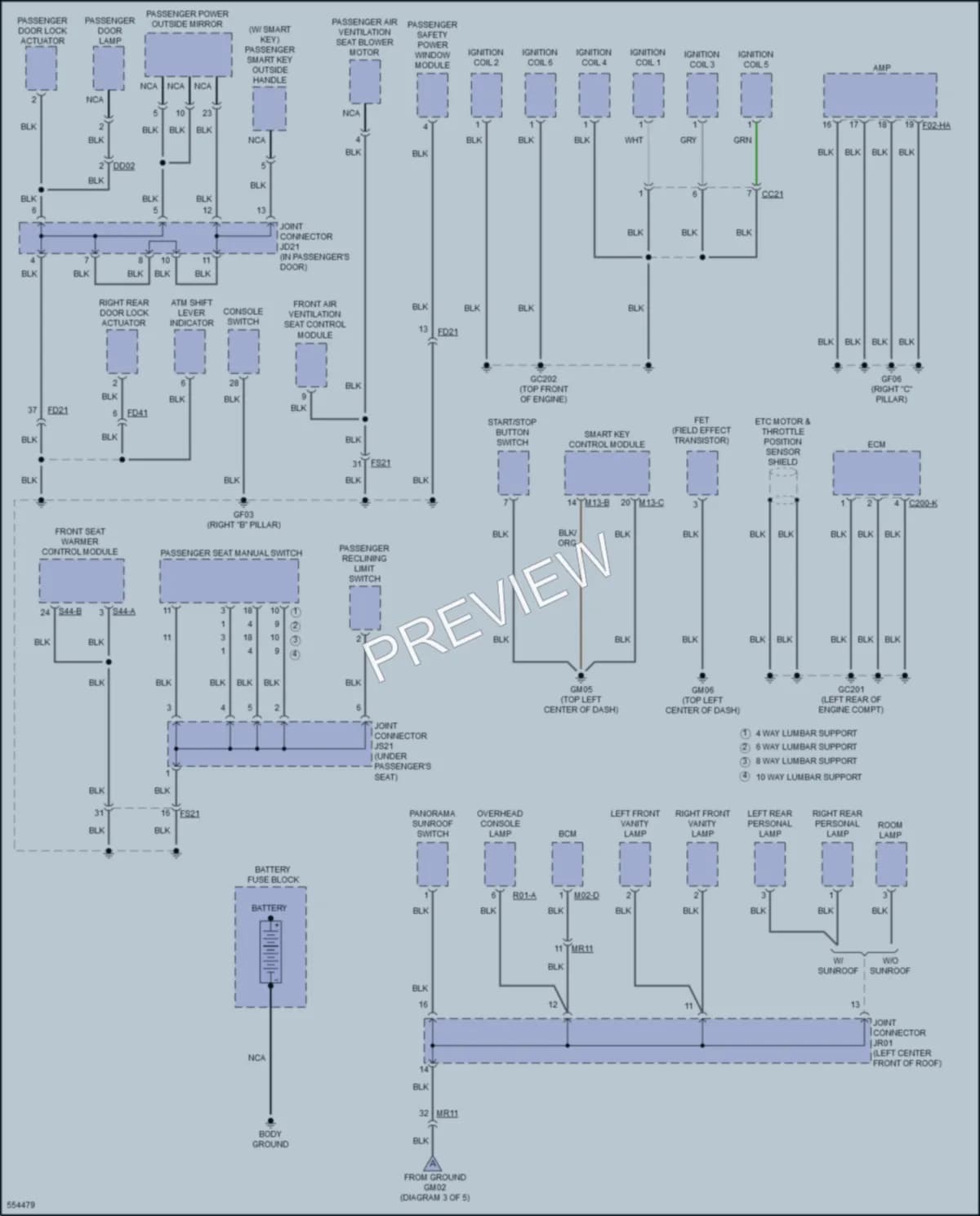 2017 Kia Cadenza Ground Distribution wiring diagram preview