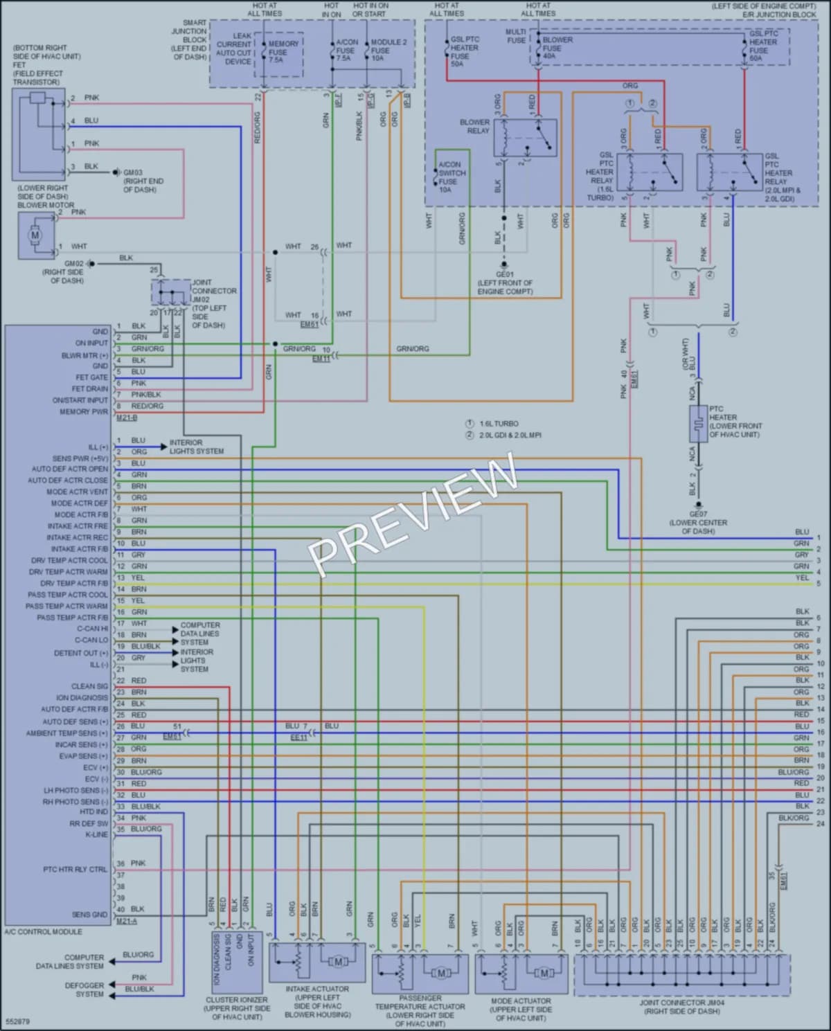 2017 Kia Forte Air Conditioning wiring diagram preview