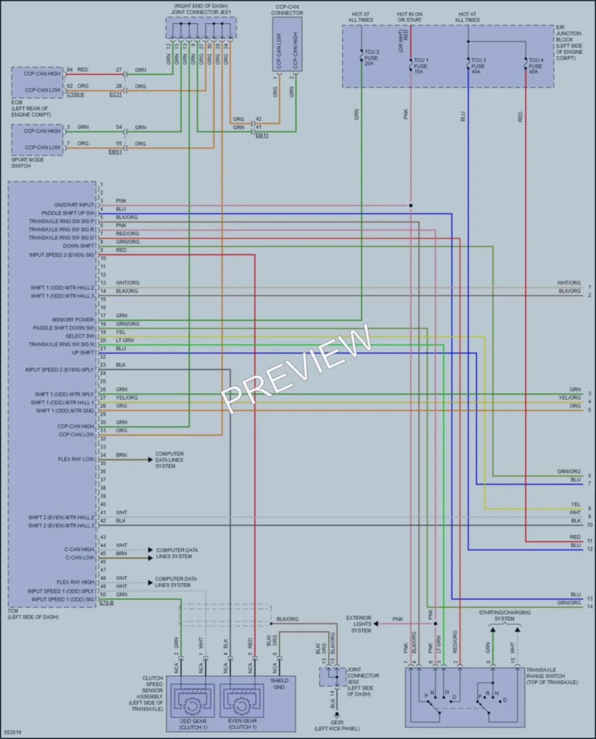 2017 Kia Forte5 Transmission wiring diagram preview