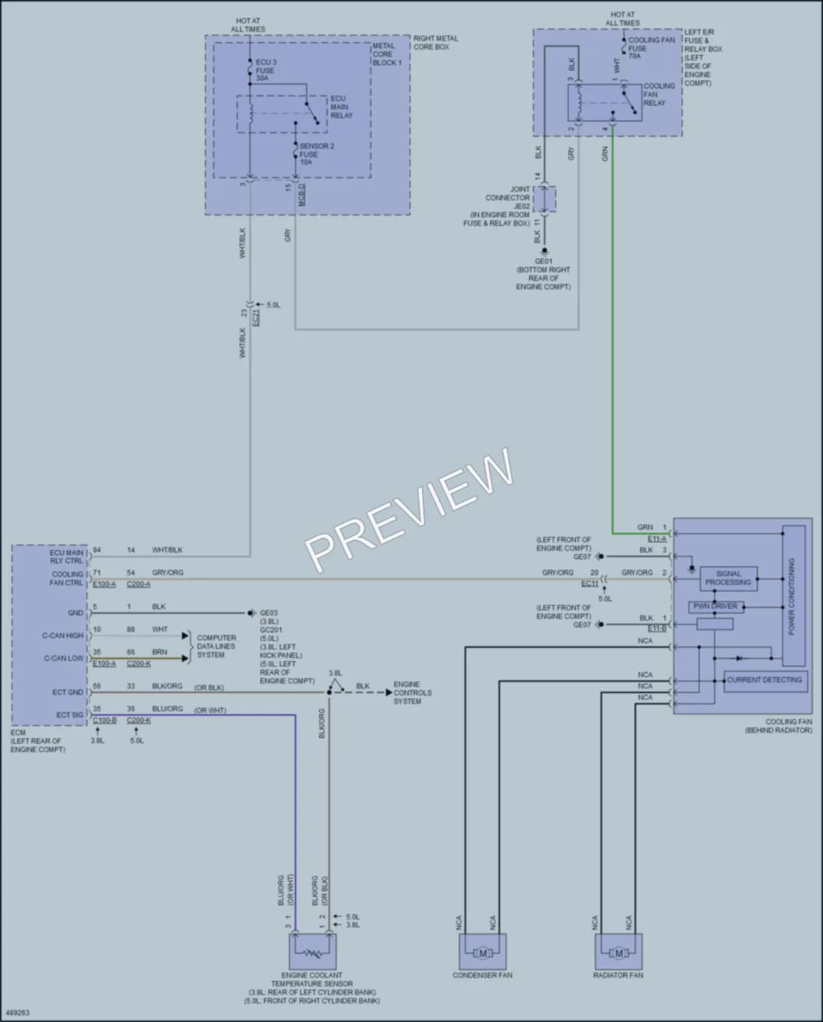 2017 Kia K900 Cooling Fan wiring diagram preview