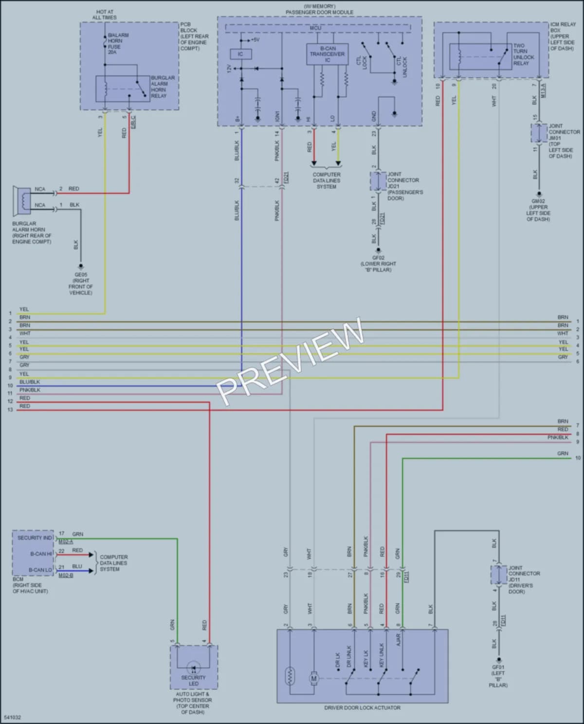 2017 Kia Niro Anti Theft wiring diagram preview