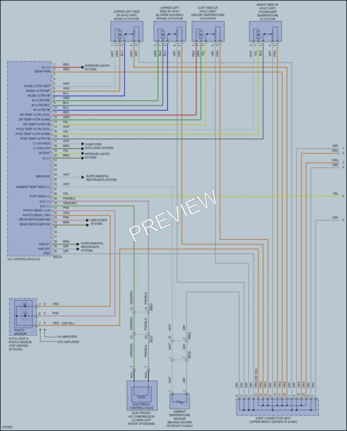 2017 Kia OptimaHybrid Air Conditioning wiring diagram preview