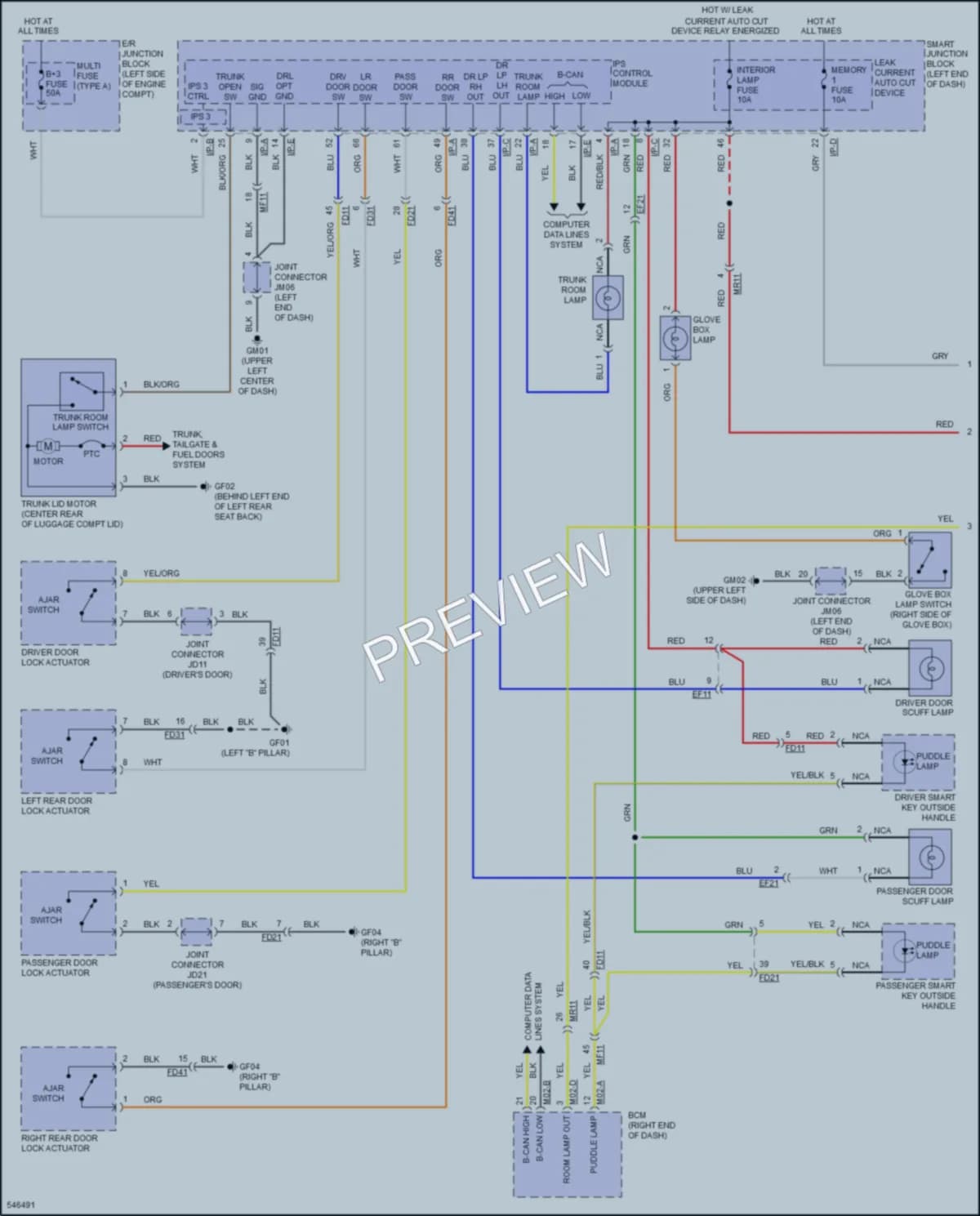 2017 Kia OptimaHybrid Interior Lights wiring diagram preview
