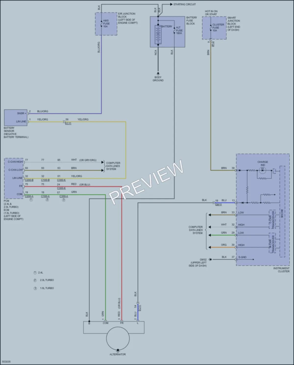 2017 Kia OptimaHybrid Starting Charging wiring diagram preview