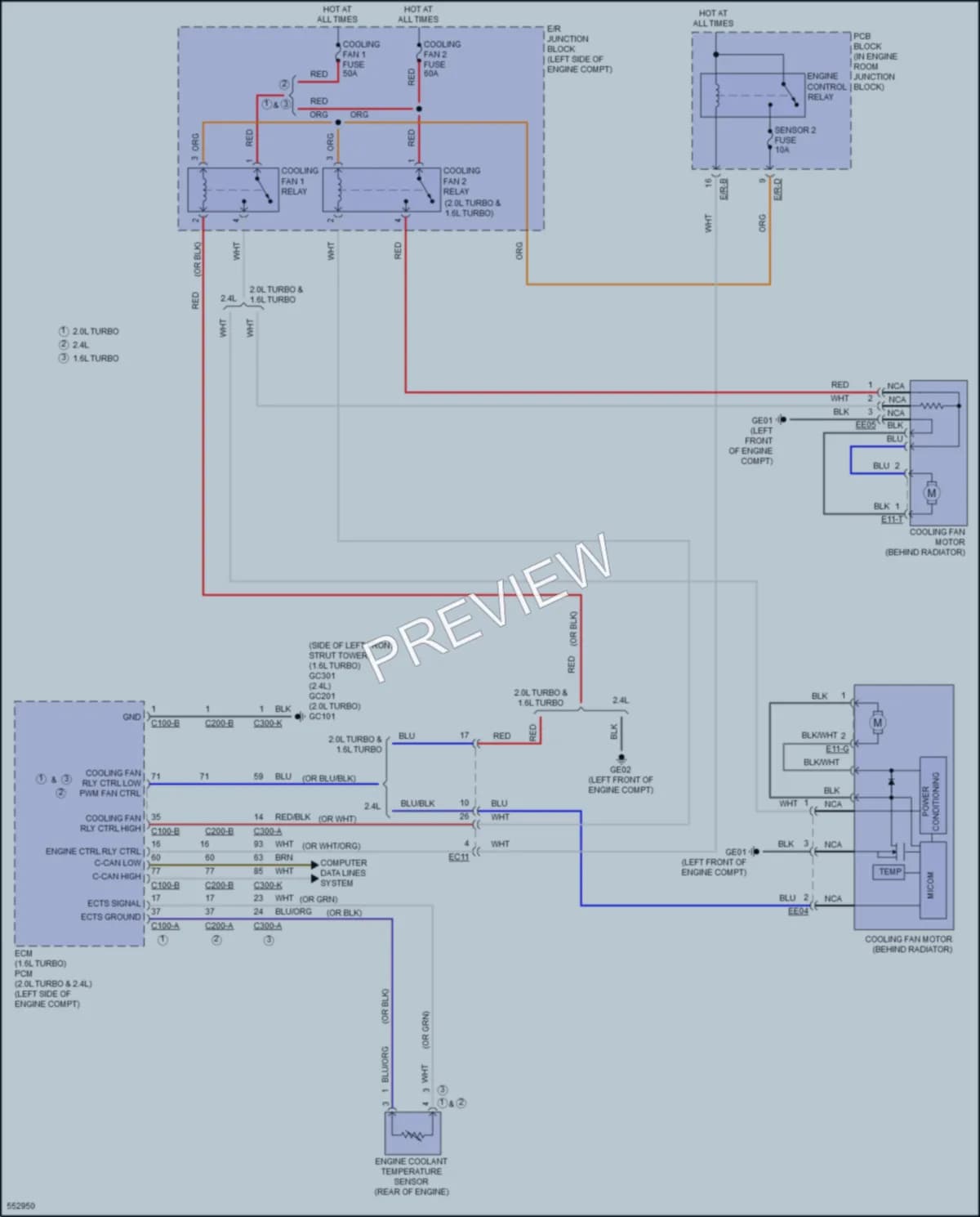 2017 Kia OptimaPlugIn Cooling Fan wiring diagram preview