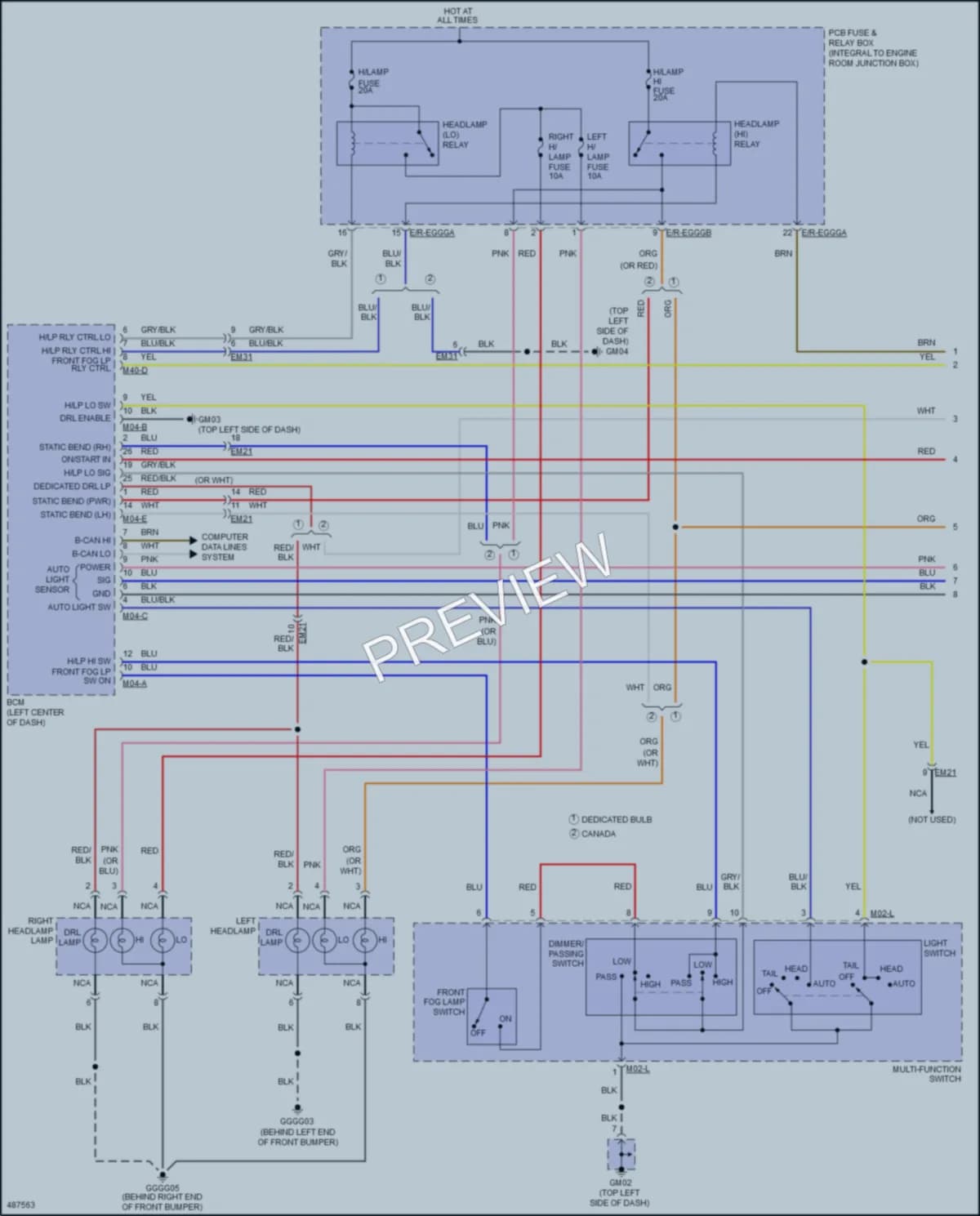 2017 Kia Rio5 Headlights wiring diagram preview