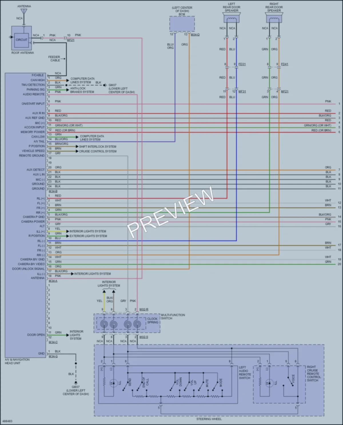 2017 Kia Rio5 Radio wiring diagram preview