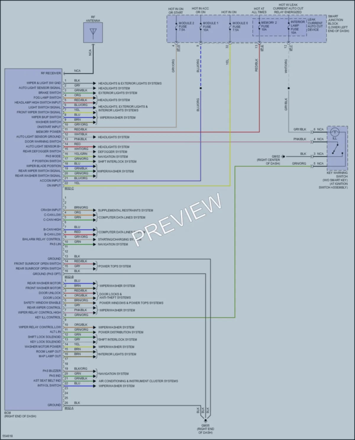 2017 Kia Sedona Body Control Modules wiring diagram preview