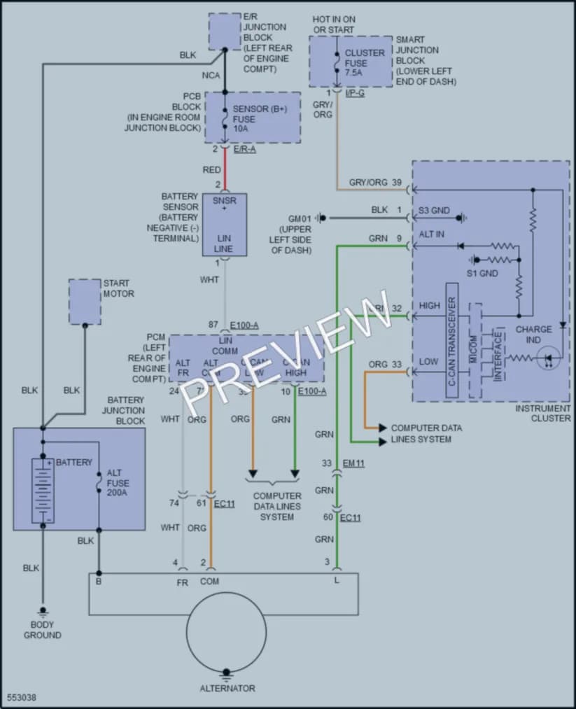 2017 Kia Sedona Starting Charging wiring diagram preview