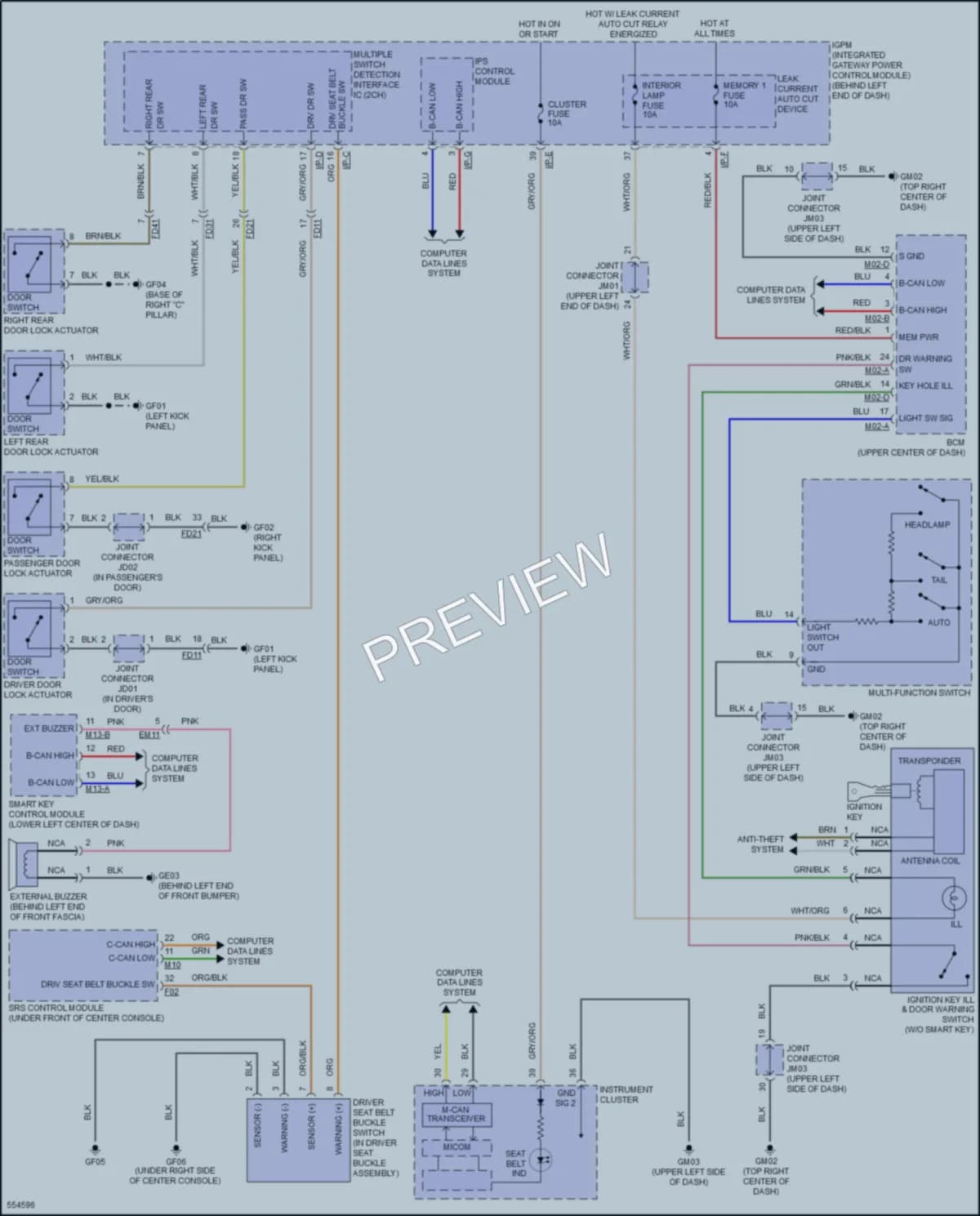 2017 Kia Sorento Warning Systems wiring diagram preview