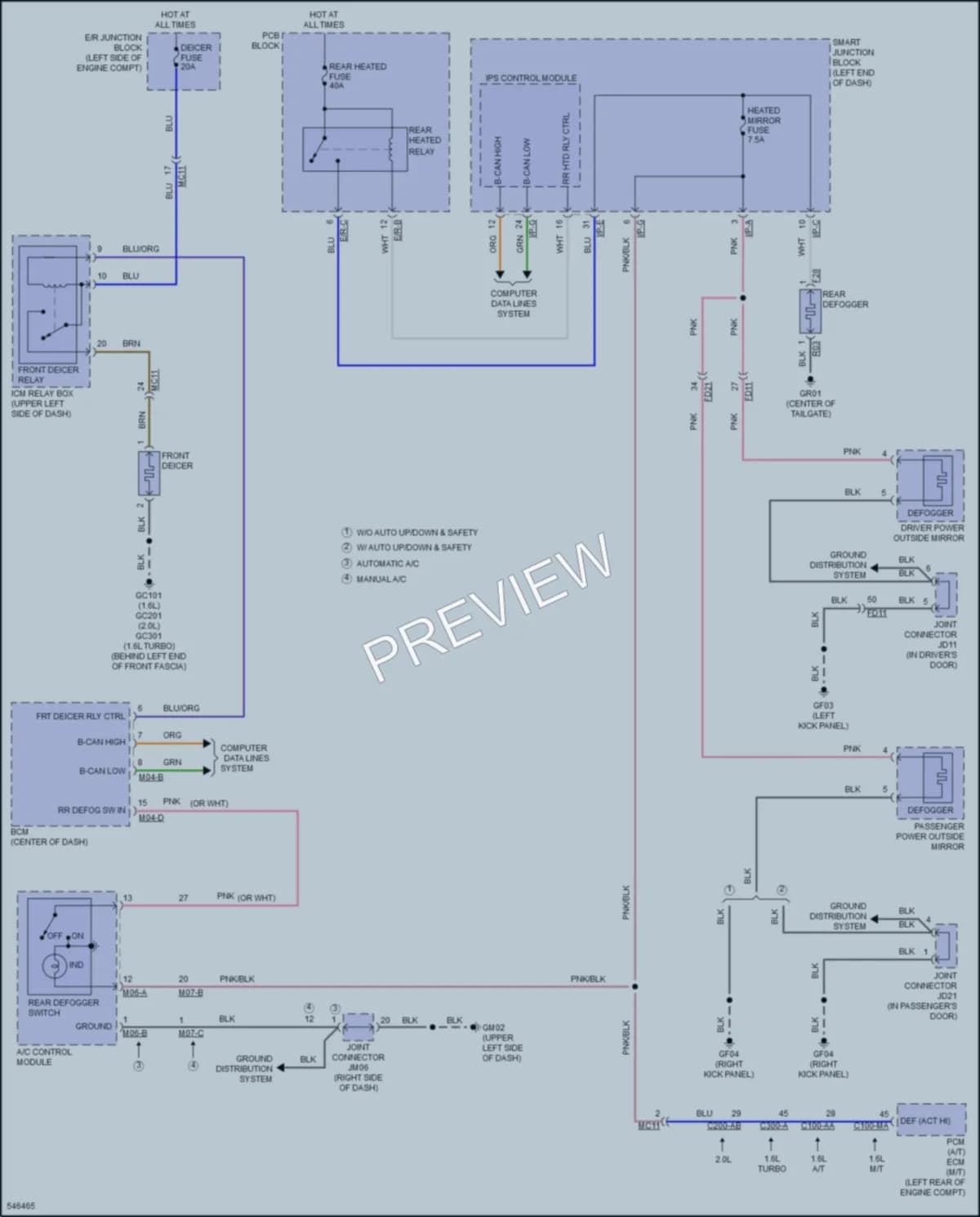 2017 Kia Soul Defoggers wiring diagram preview