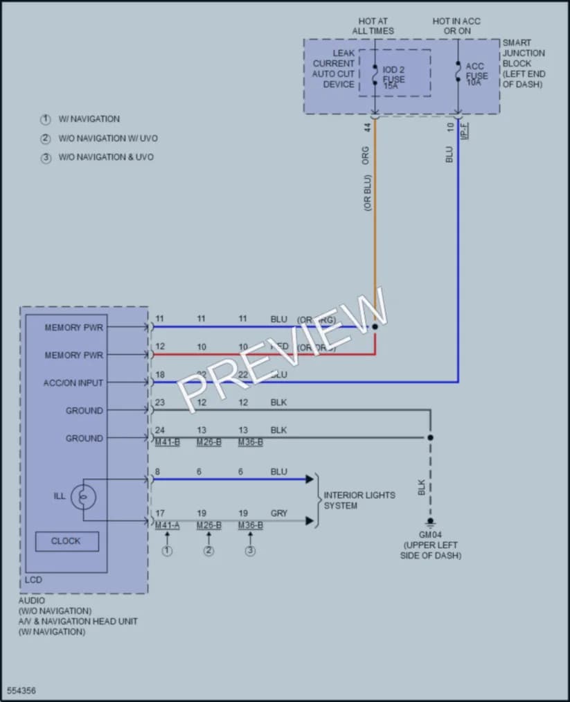 2017 Kia Soul Instrument Cluster wiring diagram preview