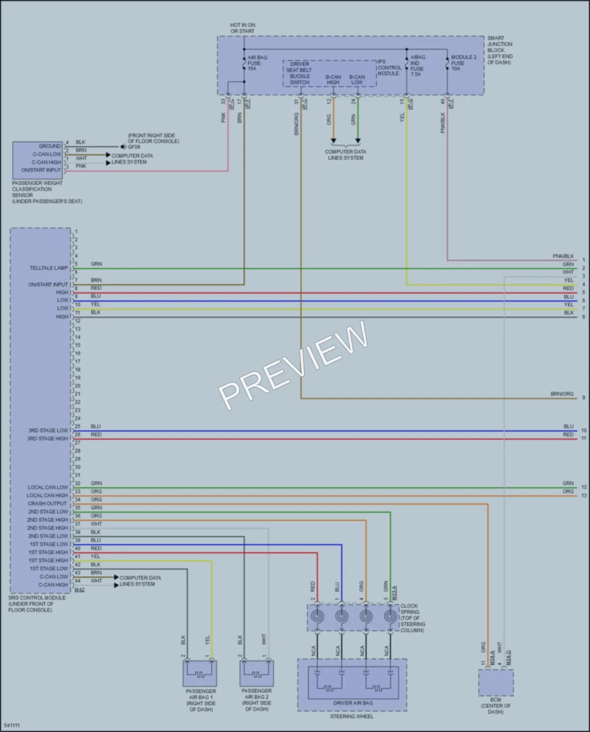 2017 Kia Soul Supplemental Restraints wiring diagram preview