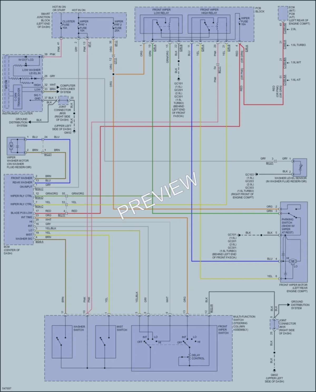 2017 Kia Soul Wiper Washer wiring diagram preview